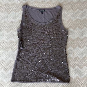 Sequined Eileen Fisher knit tank top